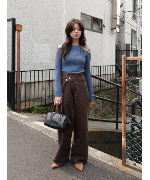 MOUSSY（マウジー） チノパン CROSS CHINO WIDE STRAIGHT レディース