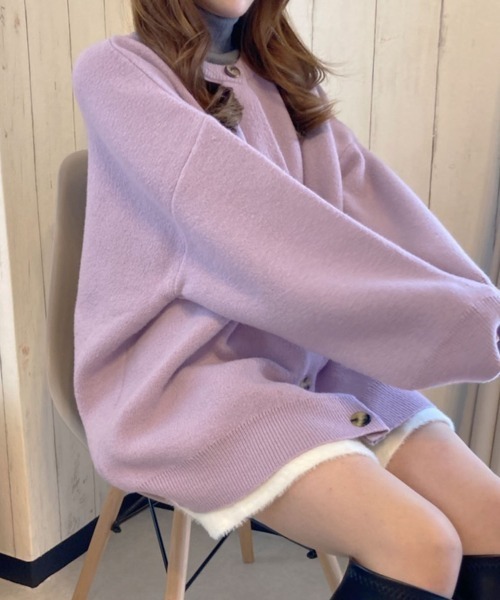 カーディガン オーバーサイズニットカーディガン レディース