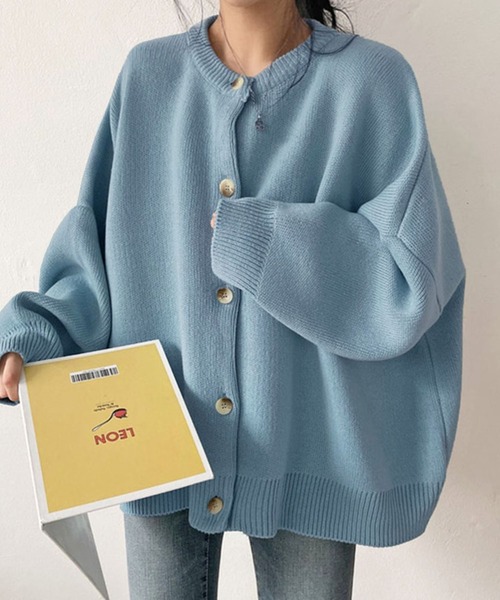 カーディガン オーバーサイズニットカーディガン レディース