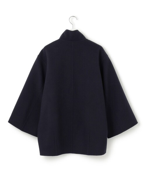 コート アウター ウールリバー スタンドカラーコート レディース
