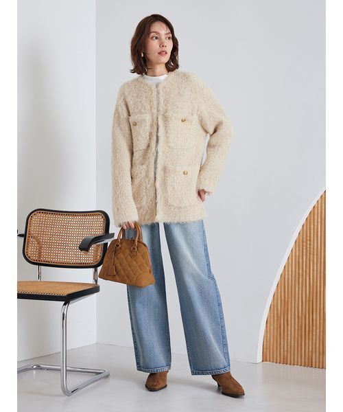 Mila Owen（ミラオーウェン） ジャケット ノーカラージャケット 金釦