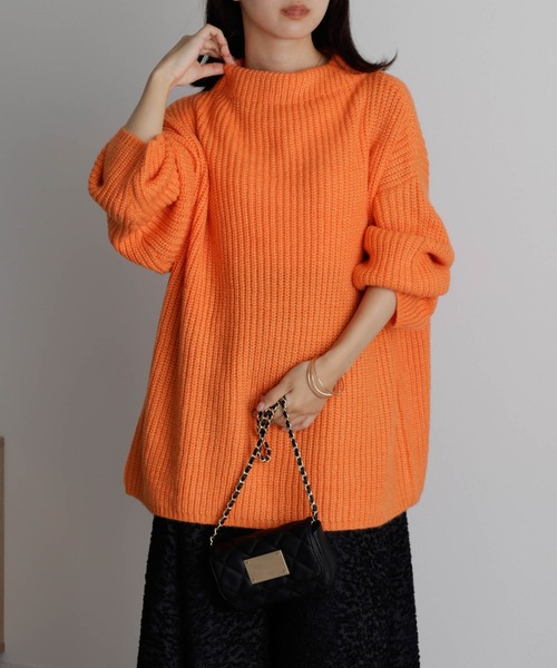 RANAN（ラナン） ニット セーター ゆったりふわふわ プチハイネック