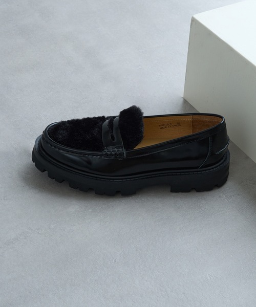 ARTESANOS（アルテサノス） ローファー 「ARTESANOS」ファー付き厚底