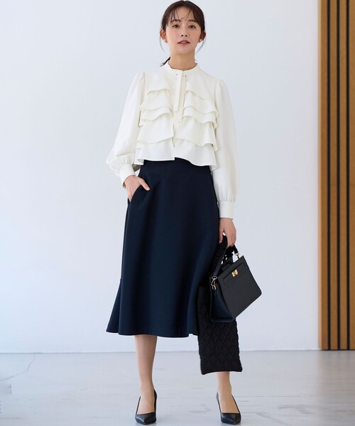 組曲（KUMIKYOKU） ブラウス シャツ コンフォータブルドレープ フリル