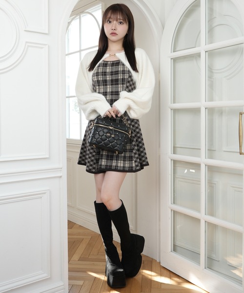 LIP SERVICE（リップサービス） ワンピース フェザーチェック