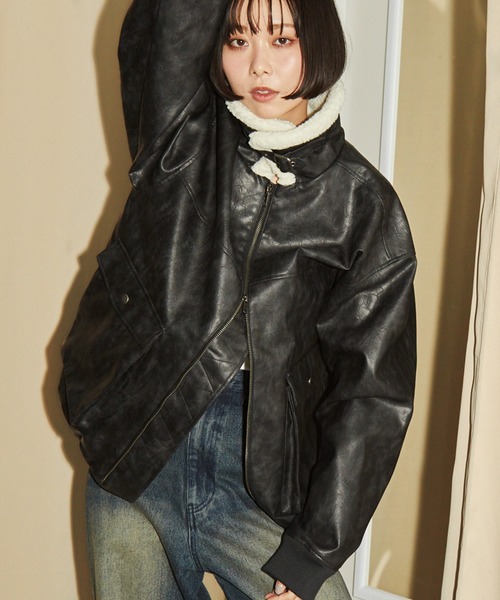 Snap club ブルゾン アウター 「Snap club」2WAYヴィンテージライク襟