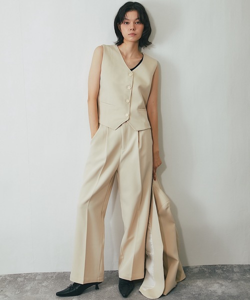 SMILE ORCHID（スマイルオーキッド） セットアップ ジレ＆ノーカラー