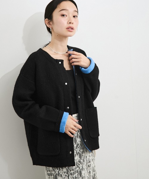 LE CERCLE par rope' カーディガン ダブルフェイスカーディガン