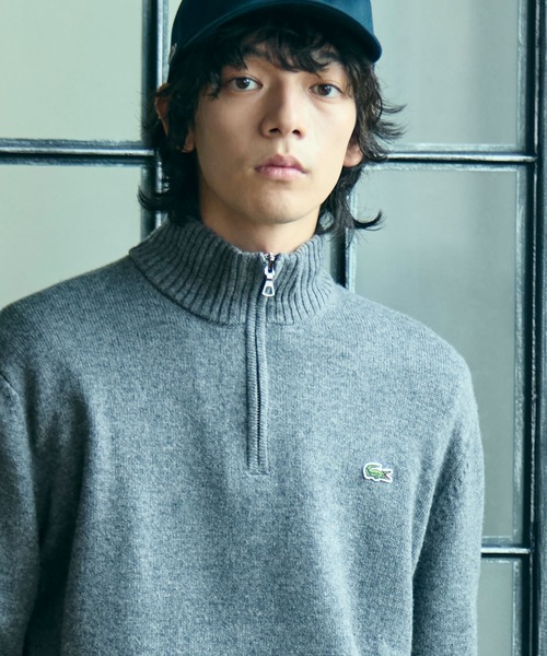 LACOSTE（ラコステ） セーター ニット ハイネックハーフジップ ウール