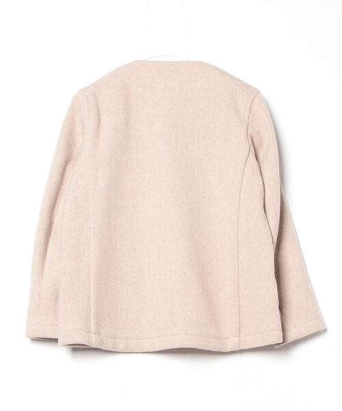 Danton（ダントン） ノーカラージャケット 36 ベージュ レディース