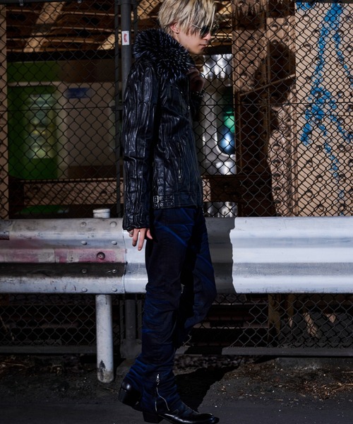 FUGA ジーンズ 「FUGA/フーガ」裾ZIP付き立体加工デニムパンツ メンズ