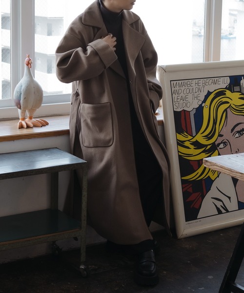 epnok チェスターコート コート パイピングダブルチェスターコート