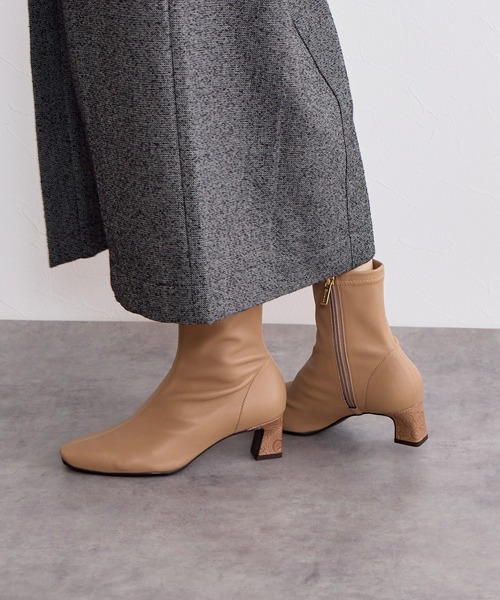 HIMIKO ブーツ 「Made in Japan」「撥水」5cmヒールシープレザー