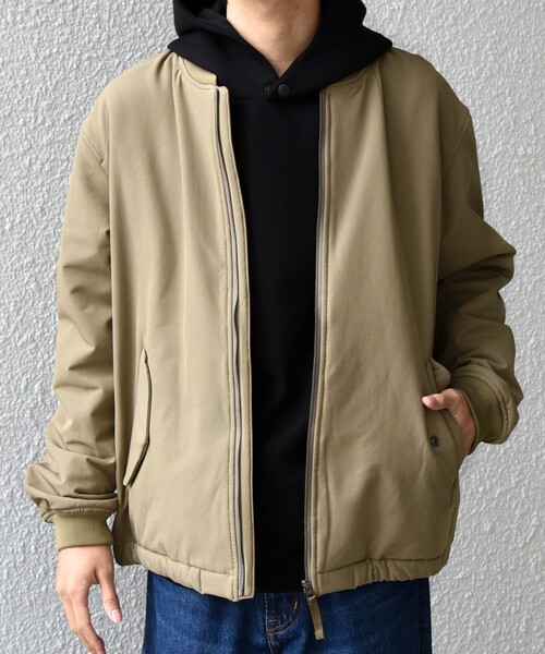 SHIPS any ブルゾン アウター any:「洗濯機可能」ストレッチ 裏起毛