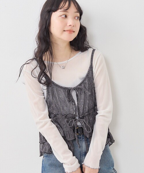 FREAK'S STORE（フリークスストア） キャミソール シアーラメプリーツ