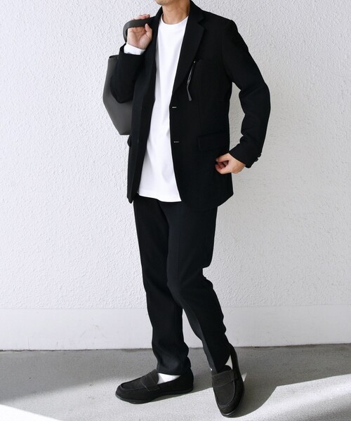 SHIPS any セットアップ any:「洗濯機可能」ウールライク ストレッチ