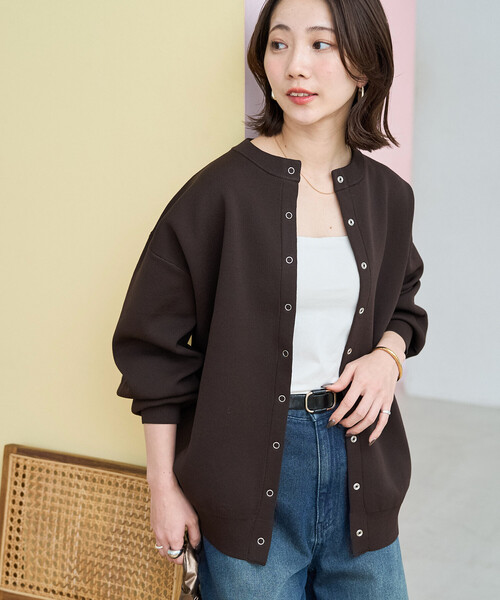 ELENDEEK（エレンディーク） ニットカーディガン 01 ベージュ