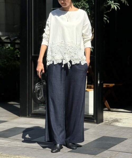 BEARDSLEY（ビアズリー） tシャツ 裾レースカットソー レディース