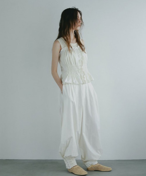 ETRE TOKYO（エトレトウキョウ） キャミソール コットンシルクギャザー