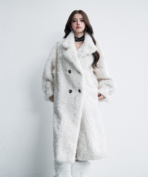新品未使用 ベアロングコート テディコート ホワイト アウターS salang