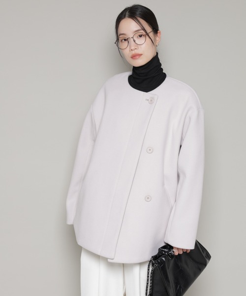 NANO universe（ナノ・ユニバース） ノーカラーコート コート ノー