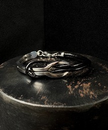 CALIFORNIA OUTFITTERS ブレスレット 4E7 PUレザーコンビ シルバー