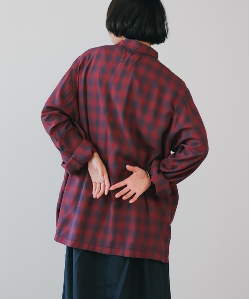 REMI RELIEF（レミ レリーフ） シャツ レーヨンチェックSHIRT シャツ