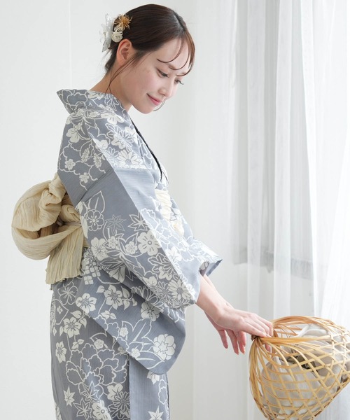 utatane 浴衣 選べる浴衣3点セット オリジナルデザイン 国内染色 美人