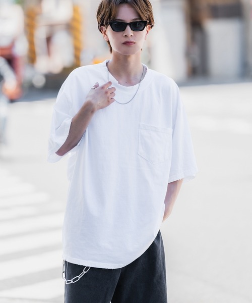 improves（インプローブス） tシャツ ダメージ加工 胸ポケット 半袖T