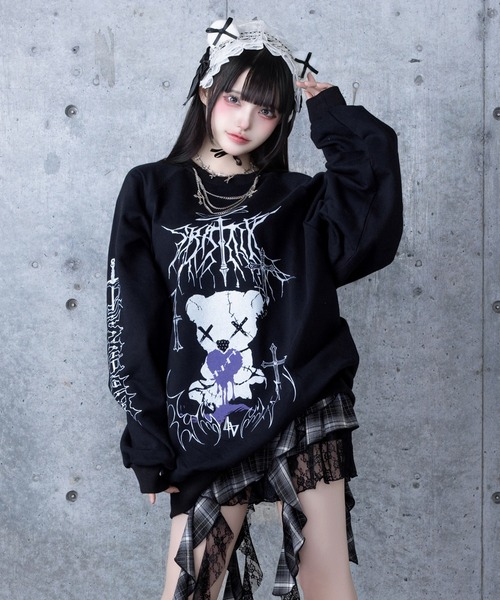 Amilige（アミリージュ） トレーナー スウェット Bear who lost love