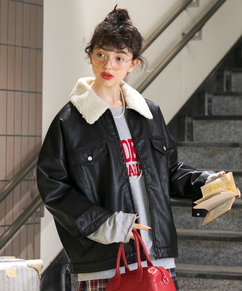 BONLECILL（ボンルシール） デニムジャケット gジャン 2wayボア襟