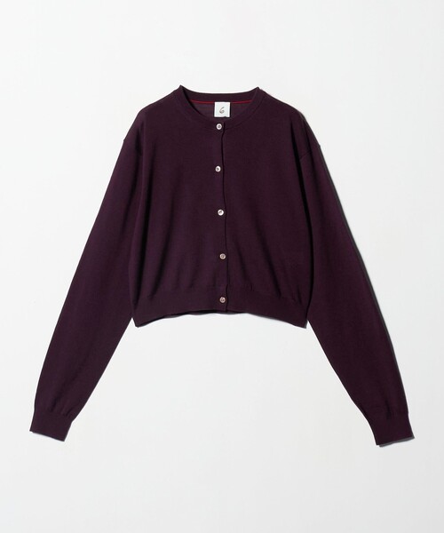 6 カーディガン 「6(ROKU)」ウール クロップド カーディガン