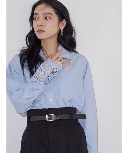 LAGUNAMOON（ラグナムーン） ブラウス シャツ レースカフスシャツ