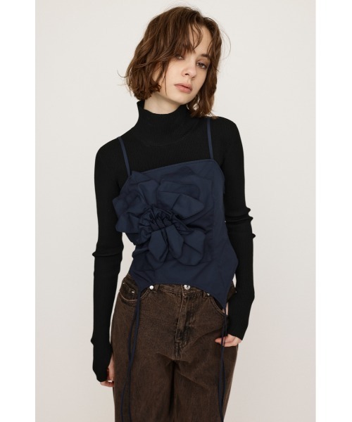 SLY（スライ） キャミソール FLOWER MOTIF BUSTIER フラワー モチーフ