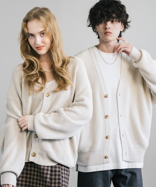 Rocky Monroe（ロッキーモンロー） カーディガン ハイバルキー片畦編み