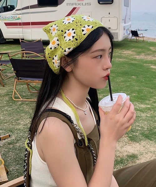 shopnikoniko（ショップにこにこ） ヘアバンド 花柄バブーシュカ