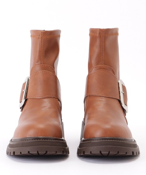 Lace Ladies（レースレディース） ブーツ レザー調ビッグバックル付き