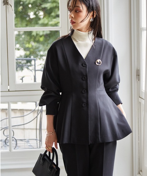 RANAN（ラナン） セットアップ 「2点セット」洗える/防シワ Vネック