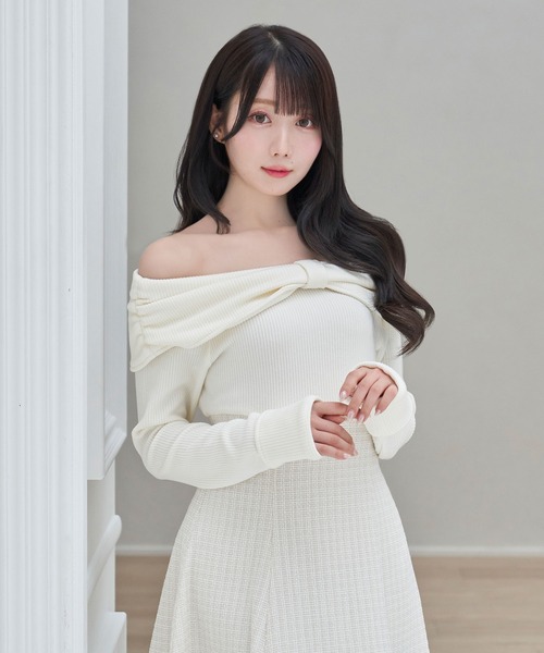 Rose Muse（ロゼミューズ） ワンピース Front ribbon dress : ZOZOTOWN