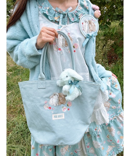 PINK HOUSE（ピンクハウス） ブローチ 幸見うさぎぬいぐるみコサージュ