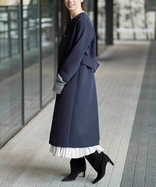 VERMEIL par iena（ヴェルメイユパーイエナ） ノーカラーコート コート