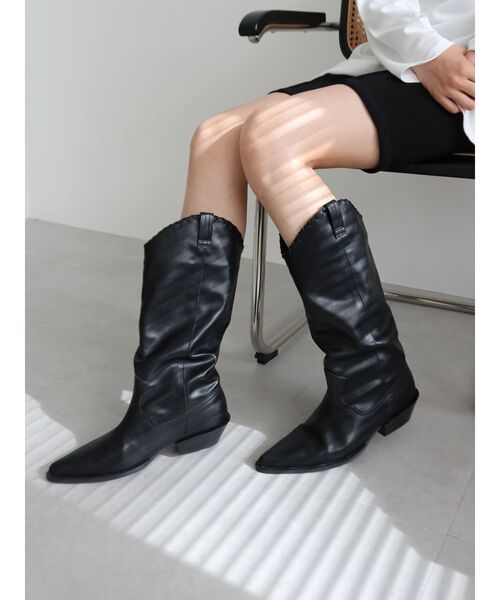 Ungrid（アングリッド） ブーツ ポインテッドトゥウエスタンブーツ