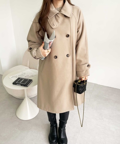 GeeRA（ジーラ） コート アウター 2WAYスタンドカラーミドル丈コート
