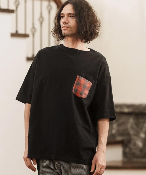 CAMBIO（カンビオ） tシャツ mt8832- フェイクポケットプリントTシャツ