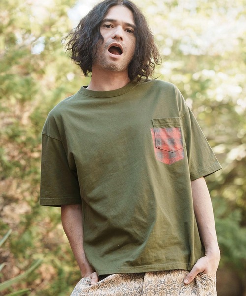 CAMBIO（カンビオ） tシャツ mt8832- フェイクポケットプリントTシャツ