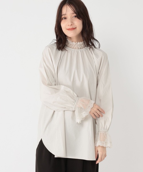 studio CLIP（スタディオクリップ） ブラウス シャツ ボリュームレース