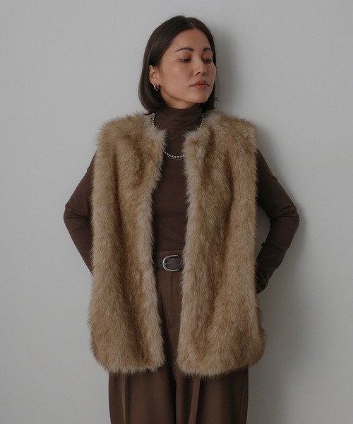 Floran ベスト ジレ ファーベスト レディース : ZOZOTOWN Yahoo!店