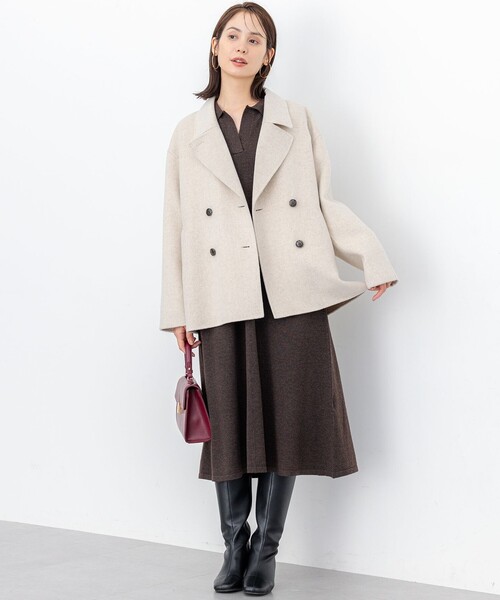 組曲（KUMIKYOKU） コート アウター ダブルブレストリバー コート