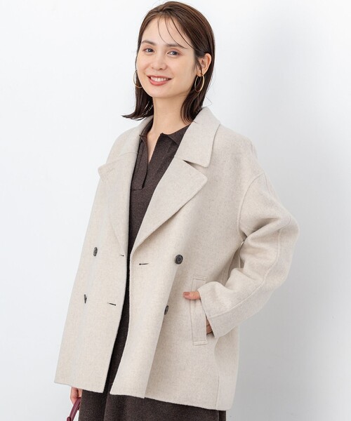 組曲（KUMIKYOKU） コート アウター ダブルブレストリバー コート