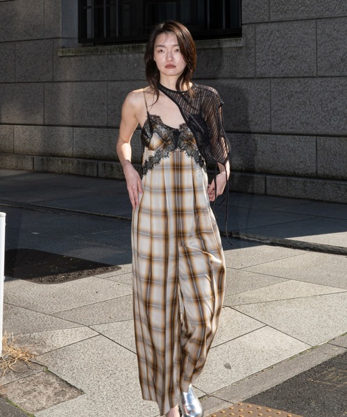 MAISON SPECIAL（メゾンスペシャル） オールインワン Plaid Lace